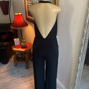 ▪️▪️BLACK WIDE LEG COWL NECK BACKLESS RUCHED WAIST JUMPSUIT▪️▪️